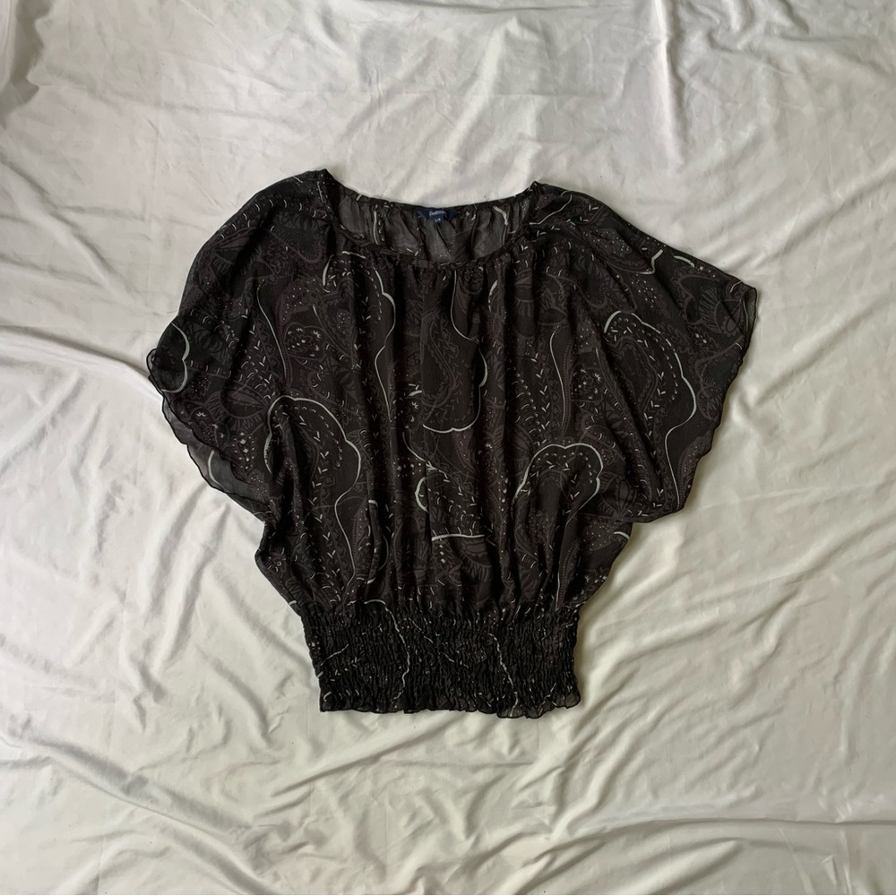 Y2k Reitmans Sheer Dolman Top